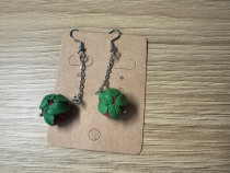 Cercei handmade , Bujorel