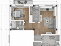 Apartament de vanzare, cu 2 camere, bloc nou, parcare si bal