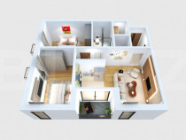 Apartament cu 3 camere, 59 mp, zona Cetate