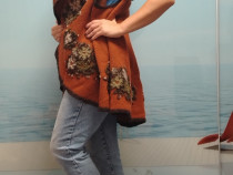 Poncho tricot călduros