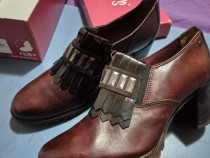 Pantofi dama, TAMARIS, brand Germania, marime 41, grena, noi