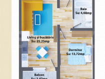 Apartamente de 2 camere, 43,65 mp, modern, zona Ipotesti