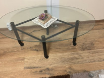Măsuta cafea cu blat de sticla