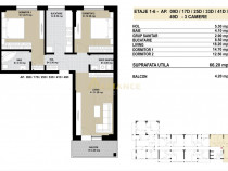 Super la plata numerar - 3 camere cu 2 bai - Berceni - Post