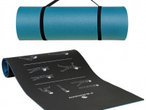 Saltea FERRINO, pentru yoga, dimensiune 186*61*8 mm, albastru/negru