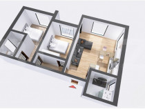 Apartament 3 camere, 71 mp, decomandat Zona 22 Decembrie 198