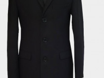 Pardesiu Elegant Barbat, Slim Fit, Negru, Negru, 54/56, Nou