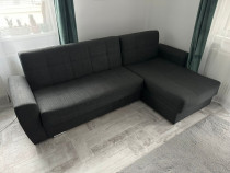 Colțar Extensibil Reversibil (2 Lăzi depozitare) + Topper
