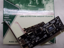 Adaptor USB 2.0 2 Ports USB To PCI NOU Placa USB-uri pe PCI