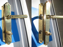 1228-Shielduri HOPE aparatori broasca usi metal aurit.