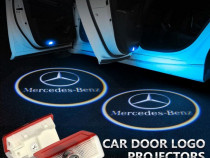 Lumini usi LED Logo Mercedes C E A ML GLA Class proiectoare