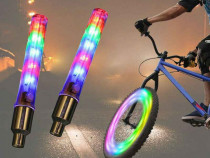 LED-uri multicolore montare la roata pe ventil bicicleta