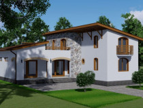 Proiect casă cu mansardă în construcție Micălaca