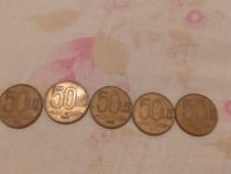 Monede rare 50 lei serie consecutivă 1991 1992