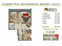 Discount 3 Cam 200m Metrou Berceni EGO Rezidential (Tip 08)