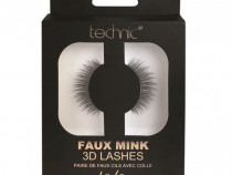 Gene false banda 3D Technic Faux Mink Lashes London, Adeziv inclus