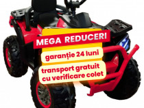 ATV Electric Copii 3-8 Ani DESERT 900 4x4 180W,Roti Moi Rosu