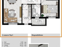 Sălăjan-2 camere Tip C complet mobilat si utilat