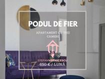 Se închiriază: Ap modern cu 3 camere - Podul de Fier