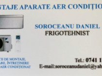 Aparate aer conditionat- servicii montaj, igienizare