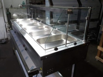 Vitrina calda de banc bain-marie 3-4-5-6 gn -uri 1/1