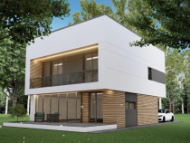 PROIECT NOU ! Vila cu 4 camere, 3 bai si teren de 370 mp