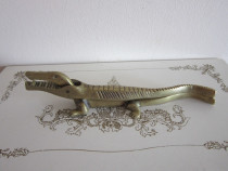 Cadou rar Crocodil Aligator Cleste Mid-Century Walter Bosse 1950 Viena