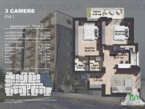 Grand Arena | Apartament 3 camere | 66.81mp