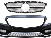 Bară Față Aspect C63 AMG cu Grilă - Mercedes Clasa C W205