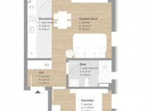 Apartament de 2 camere, finisat, 50 mp, tva inclus zona Tine