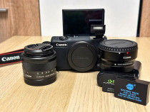 Aparat foto Canon Mirrorless EOS M100 24MP + Adaptor EF-EOS M DSLR