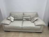 Set canapea și 2 fotolii piele Mobexpert
