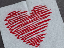 Broderie in cruciulita - inima