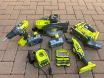 Set ryobi 4 piese + acumulatori și încărcător