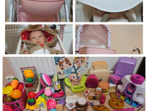 Set Baby Nurse Smoby cu 2 bebelusi Accesorii + zeci de hainute/vase