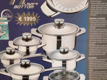 Set vase inox de cea mai bună calitate