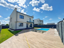 Vila individuală P+1E ~ 4 camere + 3 băi + dressing ~piscină+fireplace