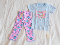 Pijama Hello Kitty, cu maneca scurta