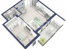 Comision 0 Apartament 2 camere 51 mp utili boxa la subsol Tu