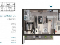 Apartament 3 camere, cu terasa 13 mp, super view, zona Elite