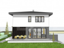 Casa 191 mp la rosu, teren 550 mp, zona profi, vedere panora