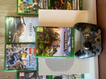 Vând Xbox One S 1TB + 7 jocuri + controller Camo