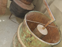 Cazan Țuica din cupru de 7 găleți jumate