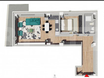 Comision 0!Apartament 2 camere, confort sporit,Bloc Nou,Petr