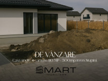 Casa single 4 camere, 110 MP + 500mp teren Stupini