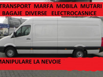 Transport marfa mobila mutari bagaje diverse Ridic moloz Debarasari