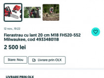 Fierastrau cu lant 20 cm M18 FHS20-552 cod 4933480118