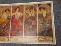 Tablou puzzle inramat Alfonse Mucha