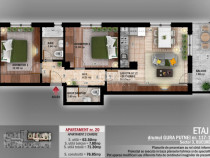 3 Camere Finisaje Premium -600 m STB