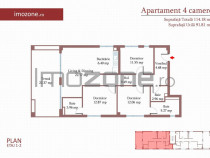 4 CAMERE, 3 BAI, METROU ,incalzire in PARDOSEALA, FERESTR...